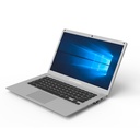 Hyundai Thinnote-A, 14.1" Celeron Laptop, 4GB RAM, 64GB Storage, Expandable 2.5" SATA HDD Slot, Windows 10 Pro, English - Silver