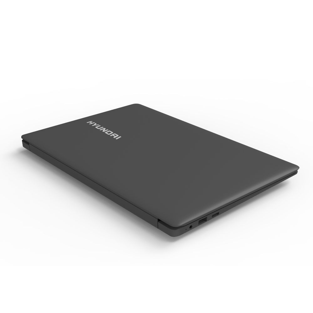 Hyundai Thinnote-A, 14.1" Celeron Laptop, 4GB RAM, 64GB Storage, Expandable 2.5" SATA HDD Slot, Windows 10 Pro, English - Space Grey