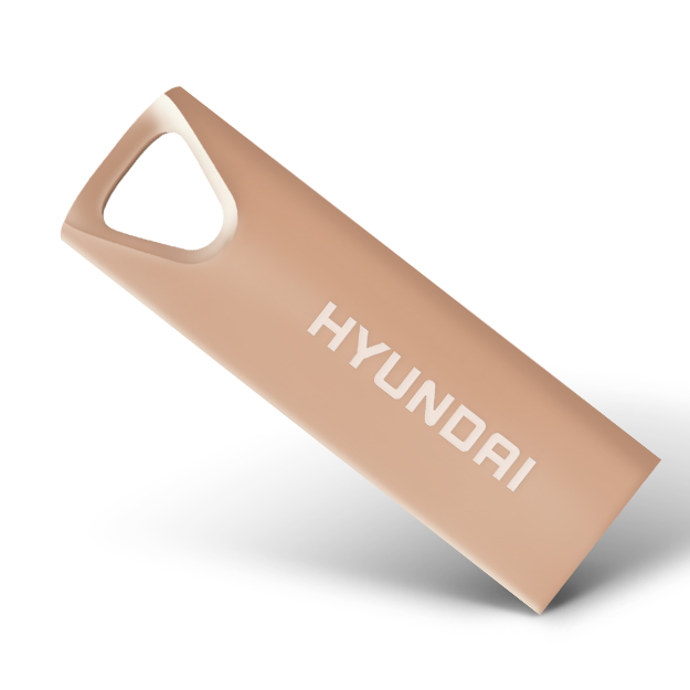 Hyundai Bravo Deluxe Keychain USB 2.0 Flash Drive 32GB Metal Rose Gold