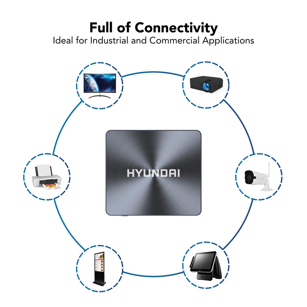 Hyundai Desktop Computer - Intel Core i5-10210U | 8GB RAM | 256GB SSD | Windows 11 Pro