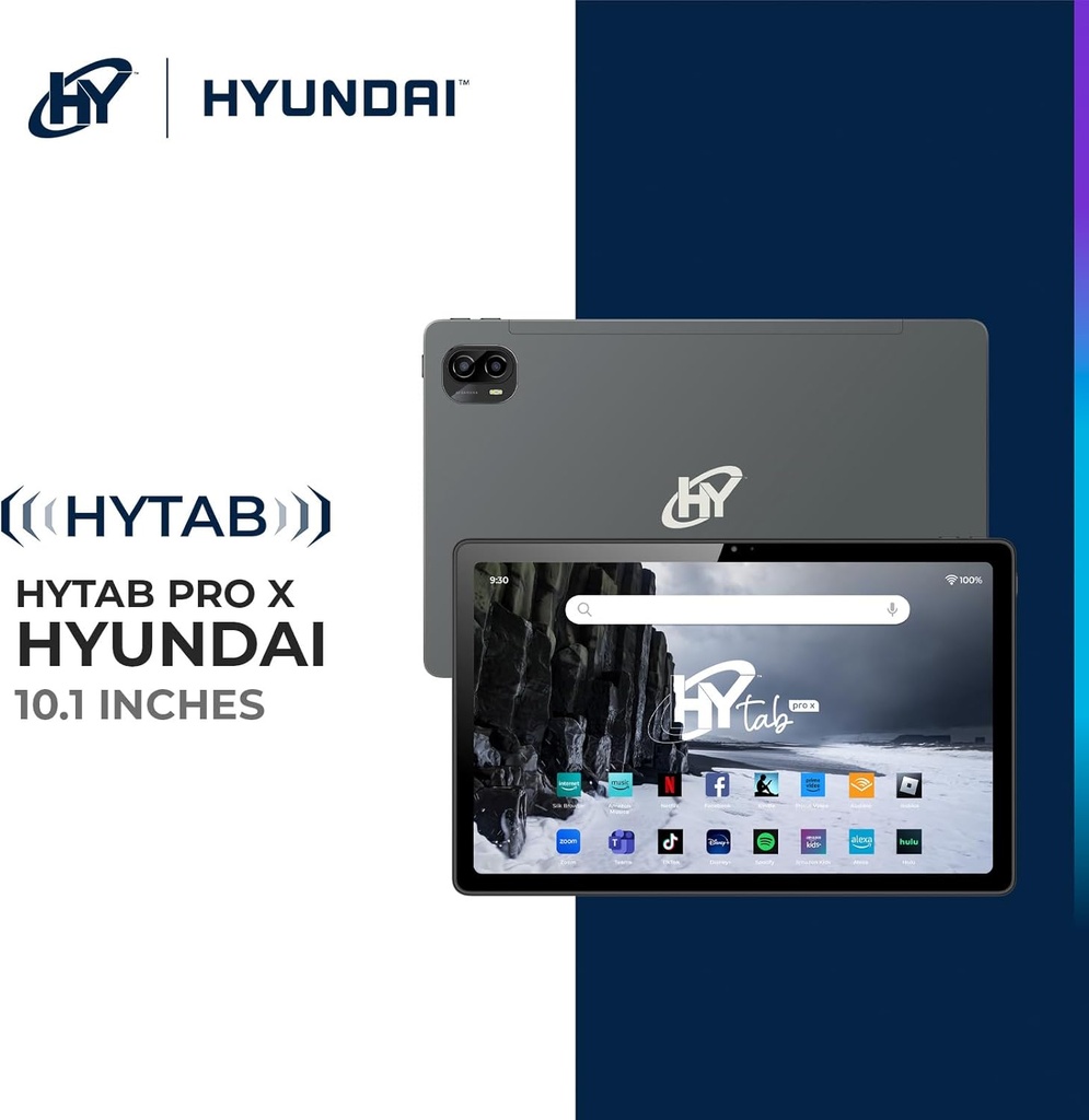 Hyundai HyTab Pro X 10LA3 Tablet - 10.3" Full HD - Octa-core (Cortex A73 Quad-core (4 Core) 2 GHz + Cortex A53 Quad-core (4 Core) 2 GHz) - 8 GB RAM - 256 GB SSD - Android 13 - 4G - Space Gray