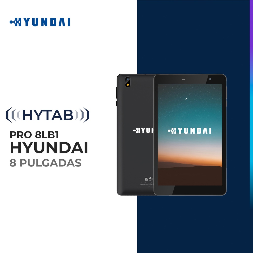 Hyundai HyTab Plus 8LB1-TMO Tablet | 8" Full HD | Quad-Core | 3GB RAM | 32GB Storage | Android 11 | 4G | Space Gray
