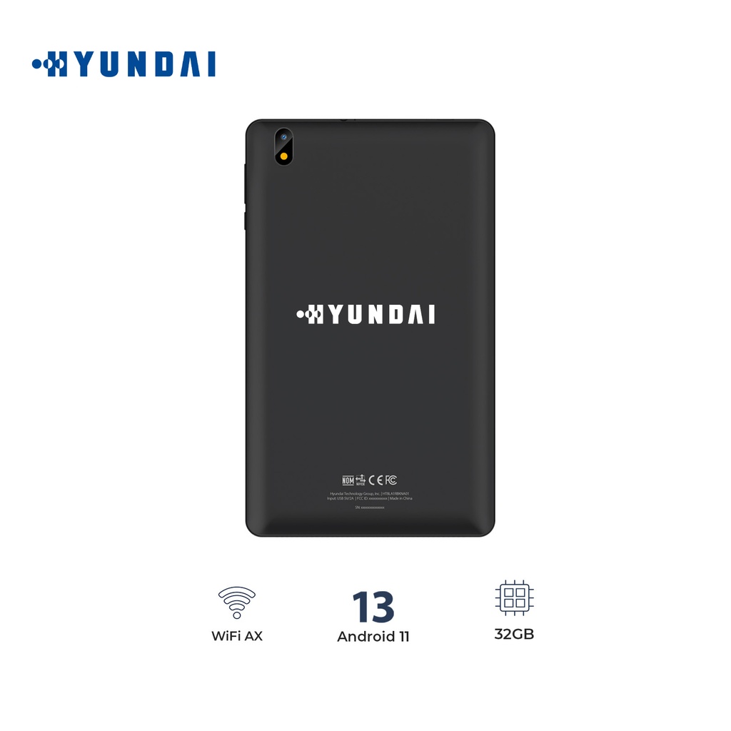Hyundai HyTab Plus 8LB1-TMO Tablet | 8" Full HD | Quad-Core | 3GB RAM | 32GB Storage | Android 11 | 4G | Space Gray