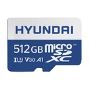 Hyundai 512GB microSDXC UHS-1 Memory Card with Adapter, 95MB/s (U3) 4K Video, Ultra HD, A1, V30