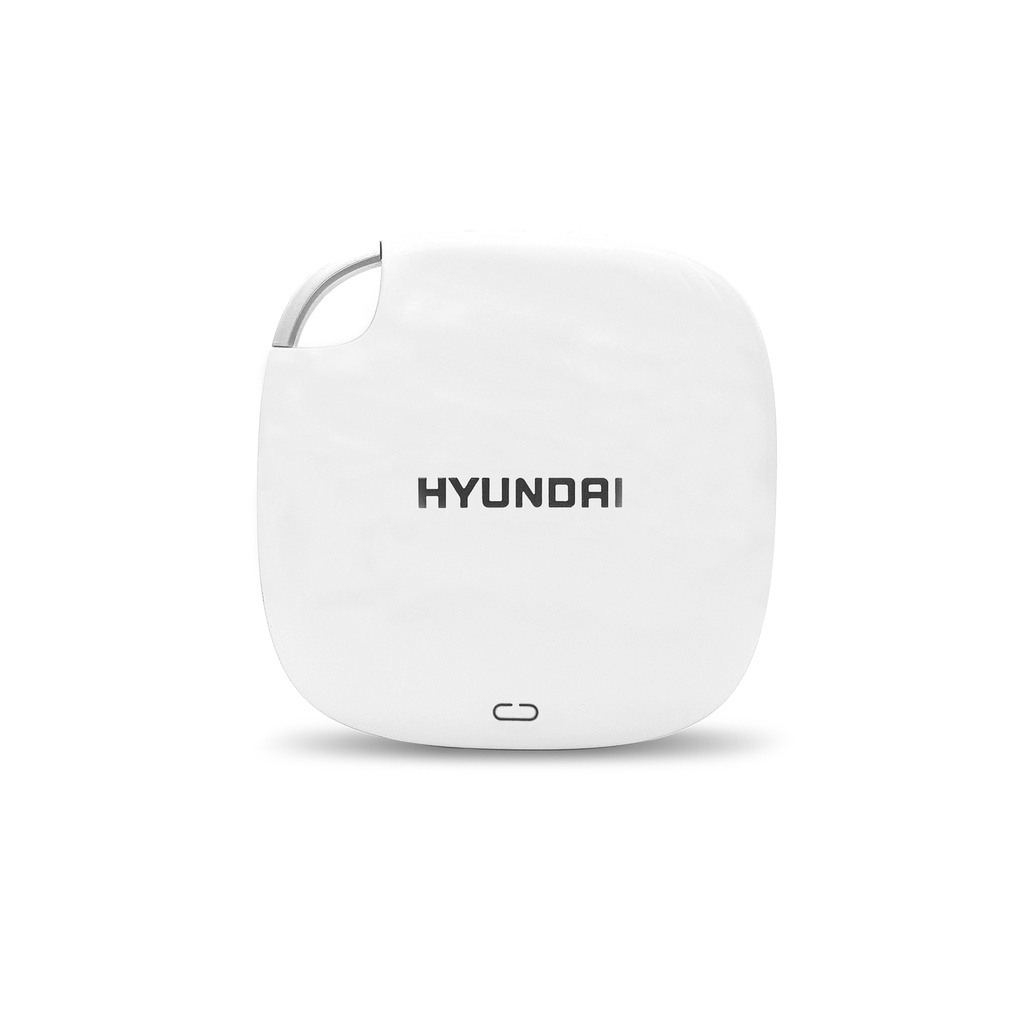 Hyundai 2TB Ultra-Portable Data Storage, Fast External SSD, PC/MAC/Mobile - USB-C to C, USB-A to C, Dual Cable Included, Up to 450MB/s - Gen USB 3.1, White