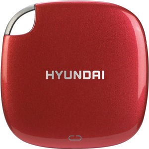 Hyundai 2TB Ultra-Portable Data Storage, Fast External SSD, PC/MAC/Mobile - USB-C to C, USB-A to C, Dual Cable Included, Up to 450MB/s - Gen USB 3.1, Red