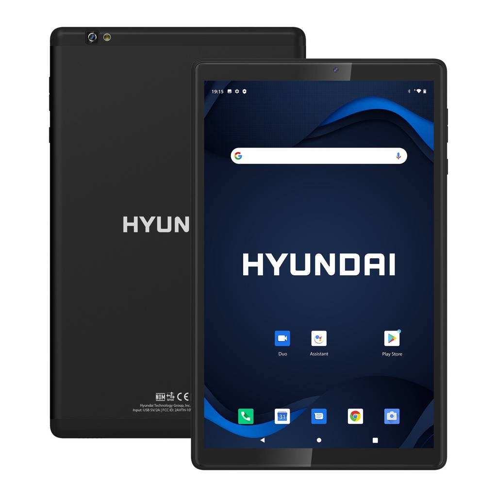 Hyundai HyTab Plus 10WB1, Tablet de 10.1" , 1280x800 HD IPS, Android 10 Go edition, Procesador Quad-Core, 2GB RAM, 32GB Almacenamiento, 2MP/5MP, WiFi - Black