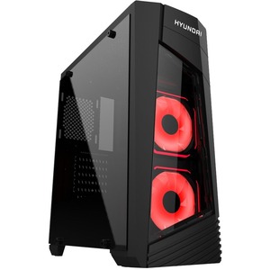 Hyundai Blaze ATX Mid Tower Gaming Computer Case I Chassis with 550W Power Supply I RGB Fans