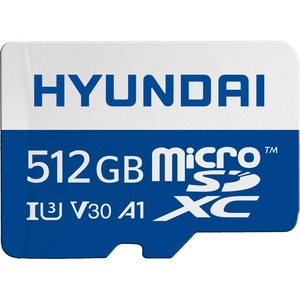 Hyundai 512GB microSDXC UHS-1 Memory Card with Adapter, 95MB/s (U3) 4K Video, Ultra HD, A1, V30 - 2-pack
